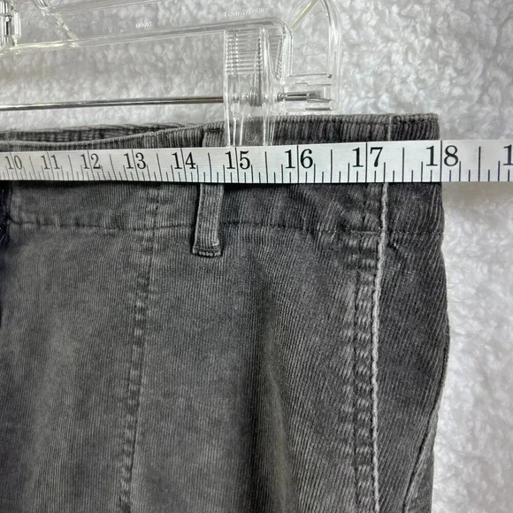 J Jill Pants Womens Size12 Corduroy Straight Leg Gray Corduroy Academia Preppy - Picture 10 of 16